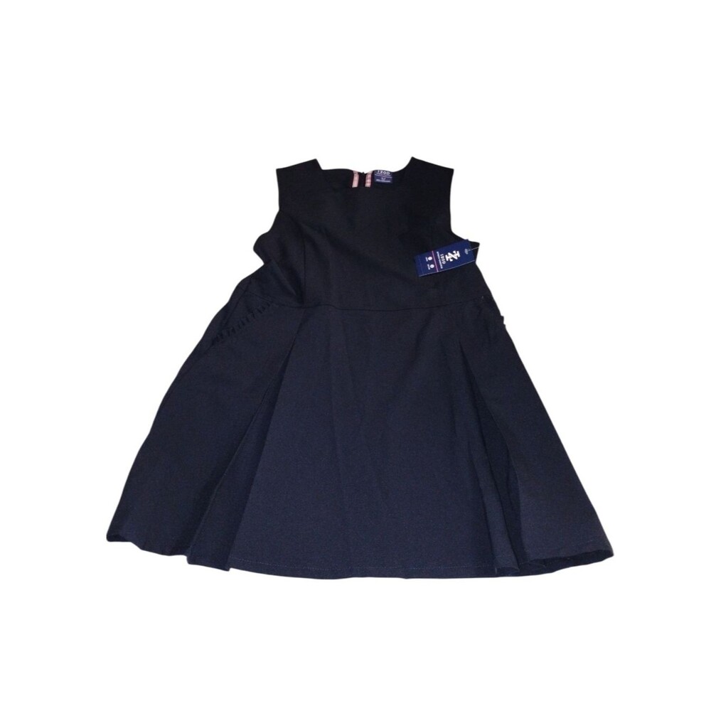 Izod Girls Approved SchoolWear Navy Sleeveless Pleated Dress Size 16.5 Plus